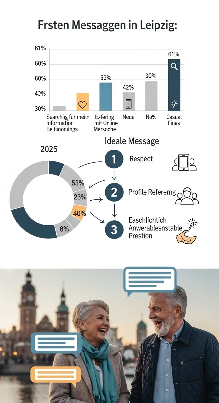 Infografik zu Online-Dating-Zahlen und guten ersten Nachrichten