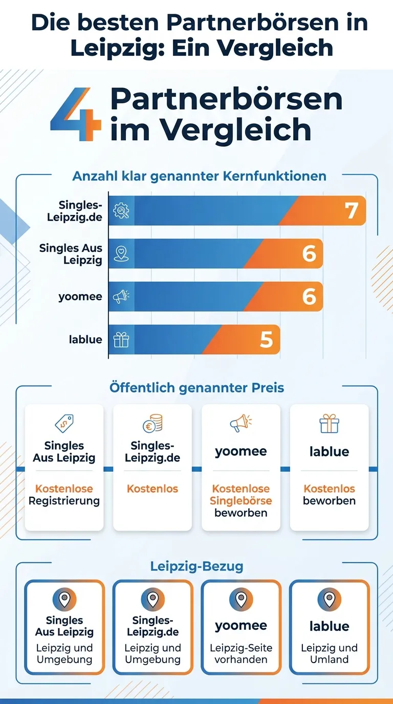 Infografik zum Vergleich regionaler Partnerbörsen in Leipzig